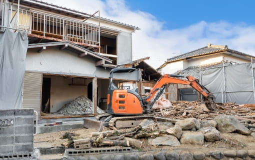 家屋解体作業