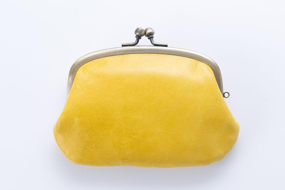 ガマ口の黄色いお財布