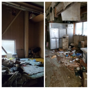 室内は大物のみ回収