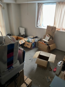 片付け途中