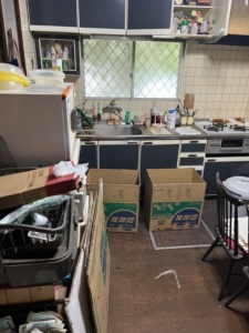 キッチン片付け途中