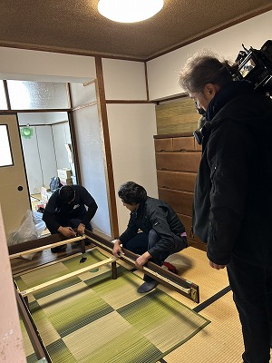 作業中取材風景