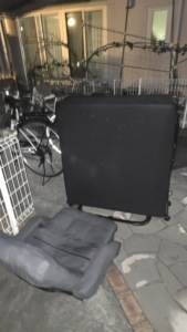 玄関外に一旦仮置き